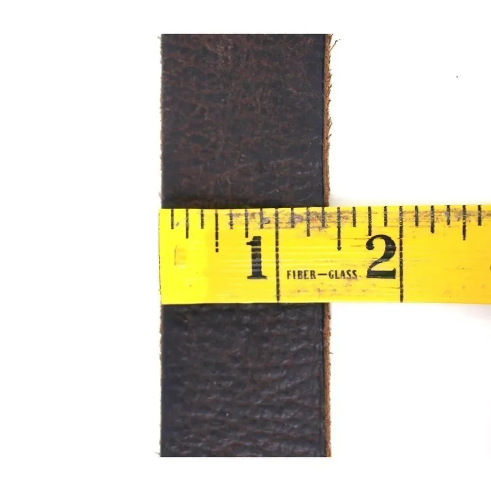PEBBLED BROWN GENUINE LEATHER 1 3/8